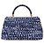 Borsa Chanel 92991 in tweed e pelle blu navy - vista 2