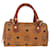 MCM Visetos logogramme Leather Marrone  - vista 2