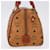 MCM Visetos logogramme Leather Marrone  - vista 3