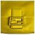 Fendi Mamma Baguette Medium in pelle nappa gialla Giallo Gold hardware - vista 5