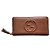 Cartera Gucci Soho zip around en piel marrón