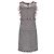 Chanel Tweed-Kleid mit Hahnentrittmuster Schwarz Weiß Rot