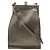 Prada Borsa a mano in pelle argentata con chiusura a bacetta Metallico