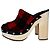Woolrich Red and Black Plaid Wool Clogs