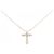 Autre Marque Collana Cross Diamond in Au750 Rosa