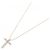 Autre Marque Collana Cross Diamond in Au750 Rosa - vista 2