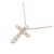 Autre Marque Collana Cross Diamond in Au750 Rosa - vista 3