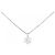 Autre Marque Platin-Solitär-Diamantkette Silber