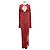 Autre Marque Langes Spitzenkleid Rot