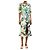 Autre Marque Midikleid mit buntem Blumenprint - Größe UK 6 Mehrfarben
