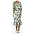 Autre Marque Midikleid mit buntem Blumenprint - Größe UK 6 Mehrfarben - Ansicht 2