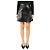 Louis Vuitton Minifalda skater de charol arrugado negro - talla UK 10