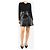 Louis Vuitton Minifalda skater de charol arrugado negro - talla UK 10 - vista 2