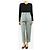Acne Pantalones de algodón azul con vuelta - talla UK 8 - vista 2