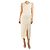 Self portrait Ärmelloses Mini-Kleid in Creme mit Raffungen - Größe UK 8 Roh