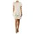Chanel Minivestido de tweed blanco - talla UK 14