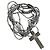 Collana Choker Gucci in Perle Nere con Pendente a Croce Nero - vista 2