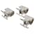 Céline Set di 3 mollettoni per capelli Celine Triomphe Mini Argento  - vista 3