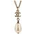 Collana a catena con perle e logo Coco di Chanel D'oro