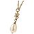Collana a catena con perle e logo Coco di Chanel D'oro - vista 3