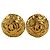 Orecchini a clip Chanel Vintage Coco Mark D'oro - vista 3