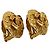 Orecchini a clip Chanel Vintage Coco Mark D'oro - vista 4