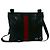 Borsa a Spalla Gucci Webbing GG Imprime Logo Pattern Nero Rosso Verde