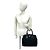 Mini borsa tote in nylon e pelle con placca logo triangolare nera Prada Nero - vista 2