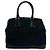 Mini borsa tote in nylon e pelle con placca logo triangolare nera Prada Nero - vista 3