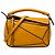 Borsa Satchel Puzzle Mini in pelle di vitello gialla LOEWE Giallo Senape