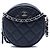 Chanel Blue CC Quilted Caviar Round Crossbody Blu navy