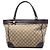 Gucci Mayfair Tote aus beigem GG Canvas Dunkelbraun