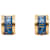 Hermès Blue Enamel Cloisonne Clip On Earrings  - view 1