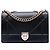 Dior Black Medium Calfskin Diorama Flap Nero