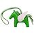 Charm per borsa Hermès Grigri Rodeo Pegase in agnello Milo verde e Swift PM