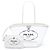 Tote Borsa shopper Prada in PVC bianco Canapa con logo - vista 7
