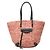 Borsa Balenciaga Pink Raffia Motocross Classic Panier Basket Rosa