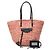 Borsa Balenciaga Pink Raffia Motocross Classic Panier Basket Rosa - vista 7