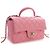 Chanel Pink Mini Rectangular Classic Lambskin Top Handle Flap - Ansicht 2