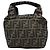 Borsa a mano Mini Zucca in tela marrone Fendi