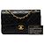 Chanel Black Small Classic Lambskin Double Flap Schwarz - Ansicht 7
