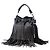 Borsa a secchiello Emmanuelle con borchie in pelle di vitello nera Small di Saint Laurent Nero - vista 2