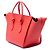 Céline Tote Celine em couro de bezerro de grão médio vermelho - vista 2