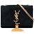 Saint Laurent Borsa a tracolla Kate con nappa in scamosciato nero Small