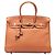 Hermès Brown Courchevel Birkin Retourne 35 Marrone Marrone chiaro