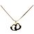Collana con pendente Dior Gold con logo CD placcato oro D'oro - vista 2