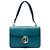 Borsa a tracolla Gucci 1973 Flap in pelle di vitello blu Medium
