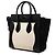 Céline Tote Luggage in nubuck bicolore micro e pelle di vitello granulata bianca Celine Bianco - vista 2