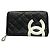 Chanel Cambon Line Langgeldbörse aus Lammleder Schwarz