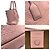 Borsa shopper Loewe Repeat Anagram T Rosa - vista 5